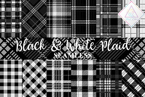 Black & White Plaid Digital Paper