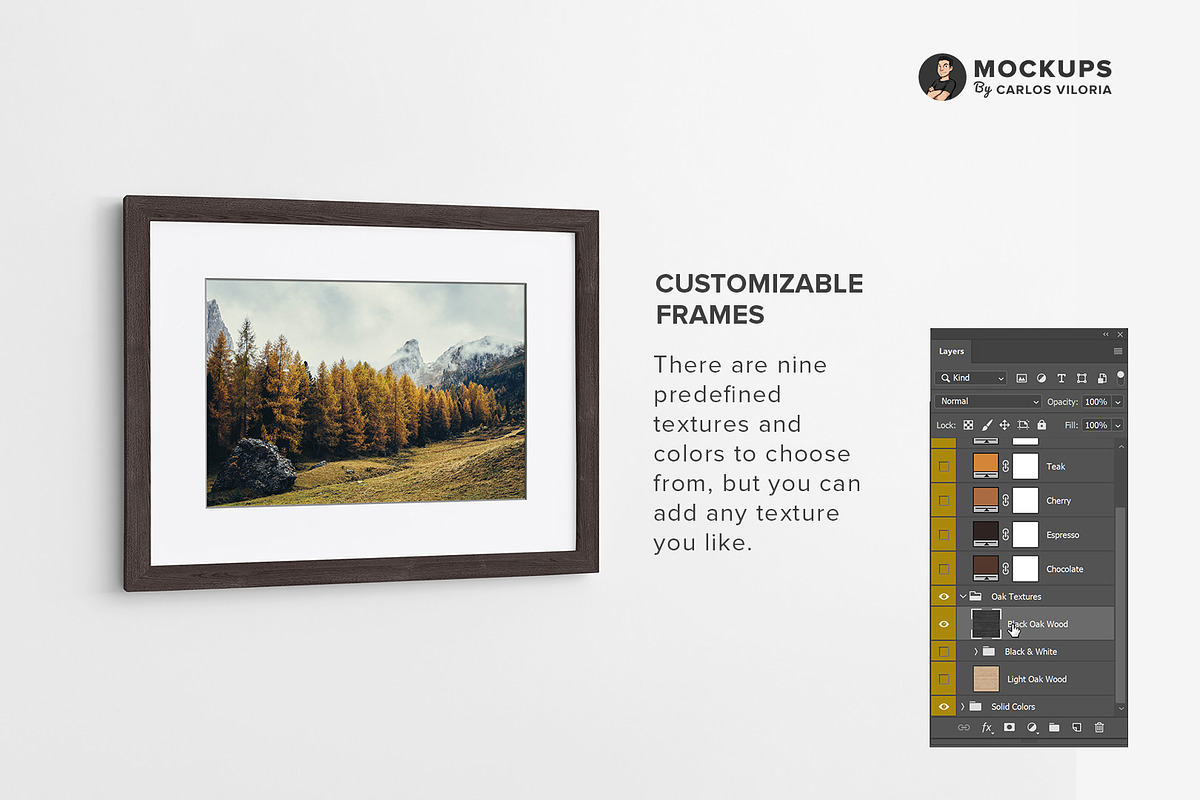 Landscape Frame Mockup - 40x30 cm, a Print Template by Mockups by Carlos Viloria (Photo 3 of 7)
