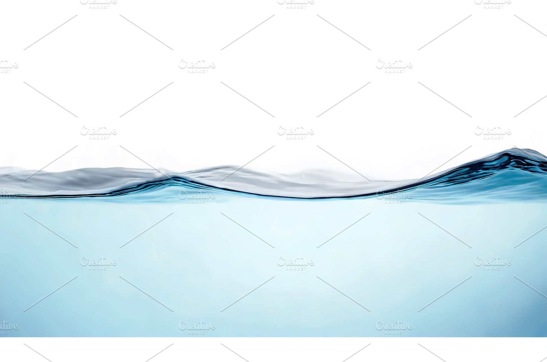 Blue water wave line on white, a Nature Photo by Igor Tichonow