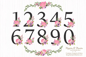 Garden Party Table Number Clipart, an Illustration by Amanda Ilkov