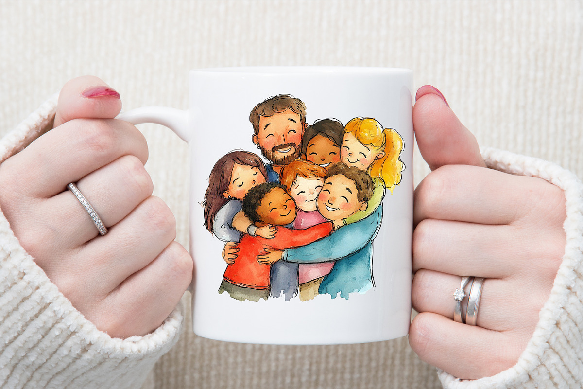 Family Clipart, Father's Day, Mom Da, an Illustration by Sublimation Artist (Photo 5 of 6)