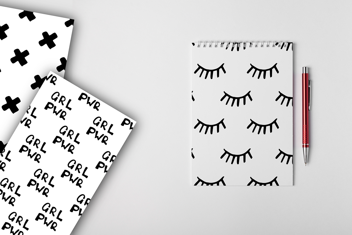 Modern Feminist Seamless Patterns, a Pattern Graphic by fancykeith (Photo 4 of 4)