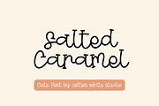 Salted Caramel Cute Font, a Script Font by Cotton White Studio (Thumbnail 1 of 11)