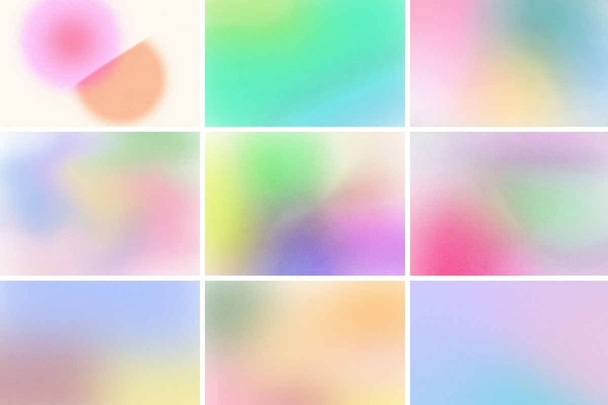 25 Gradient retro background set, a Texture Graphic by Nuchylee Photo (Photo 8 of 13)