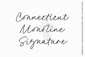 Connecticut - Monoline Script Font