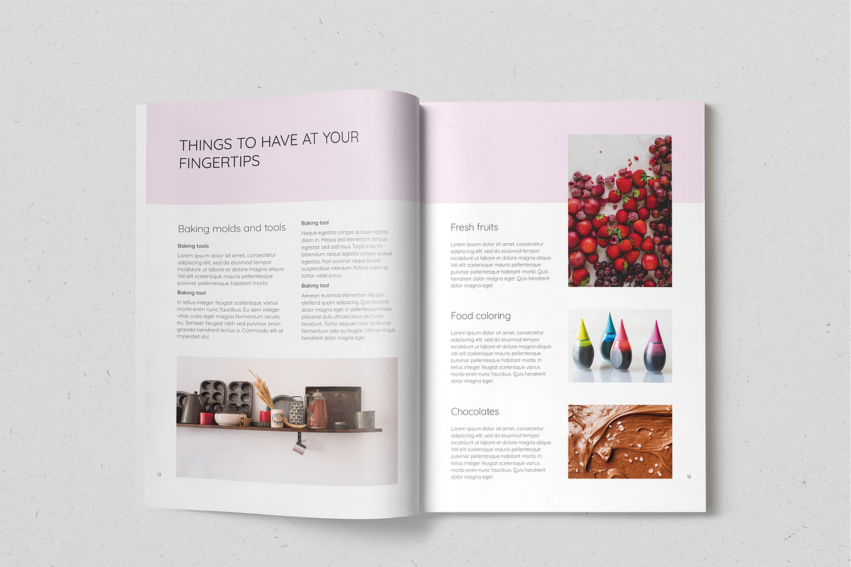 Modern Baking Recipe Book, a Magazine Template by SonaGeciova (Photo 7 of 18)