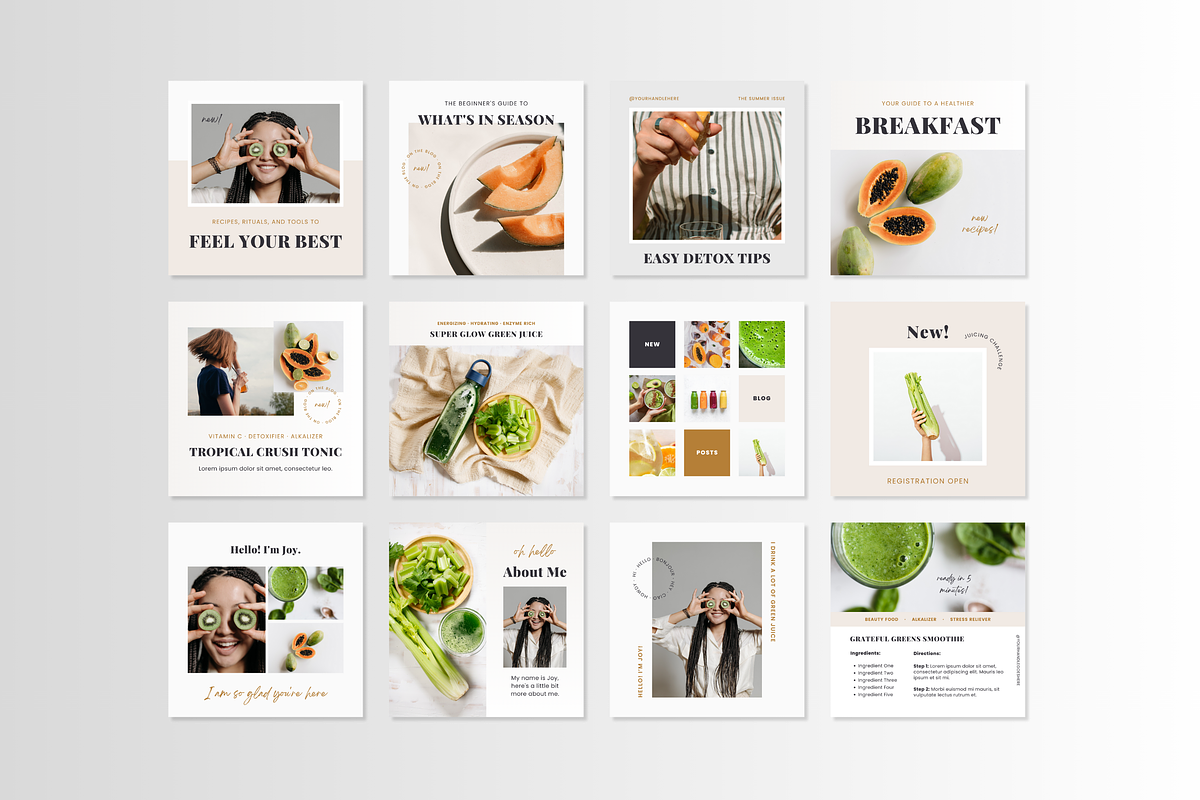 4-in-1 Nutrition Bundle for Canva, a Templates & Theme by Erin Cassidy (Photo 13 of 29)