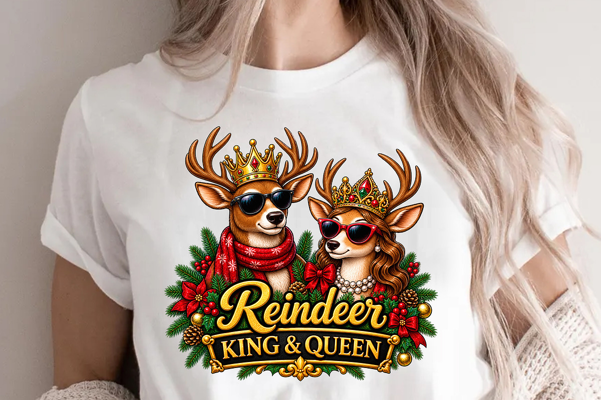 Reindeer King and Queen CutePNG, an Object Graphic by Star Graphic Design (Photo 3 of 6)