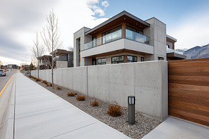 Modern house with large windows, an Architecture Photo by MistyDay