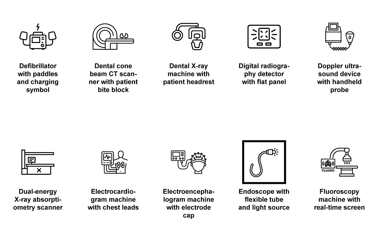 Medical diagnostic imaging Icon Set, an Outline Icon by Nurlan's shop (Photo 4 of 6)