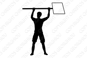 Protest Rally March Picket Sign, a Person Illustration by Christos Georghiou