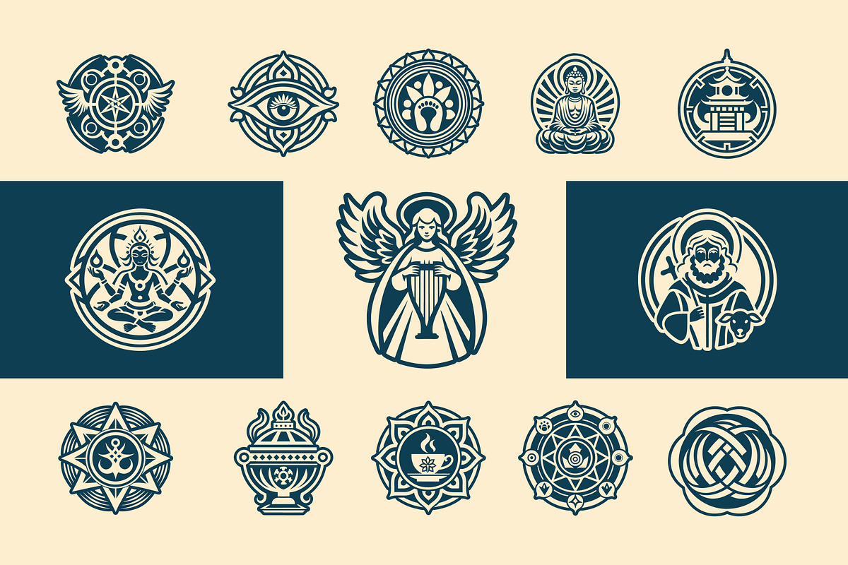 Religious Icons Symbols, a Solid Icon by Creative Stall (Photo 6 of 9)