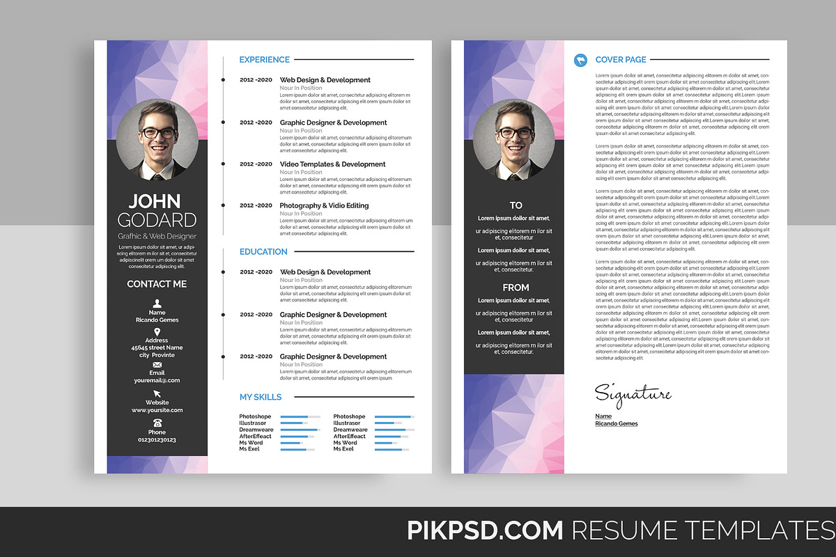 Resume CV Set, a Resume Template by graphicforest (Photo 1 of 6)