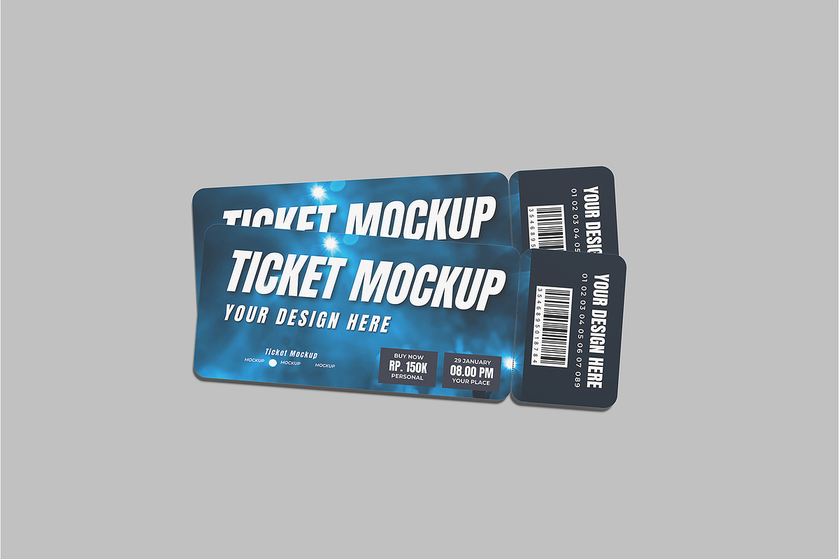 Ticket Mockup, a Print Template by lamorastudio (Photo 8 of 11)