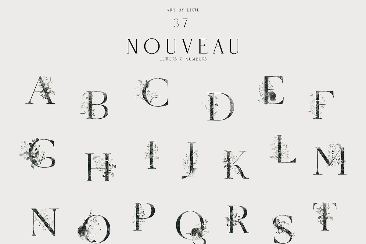 NOUVEAU watercolor floral, a Decorative Illustration by LiChu Art (Photo 7 of 12)