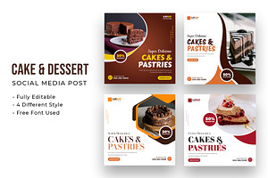 Special Cake Social Media Post, a Social Media Template by nandinigraphics