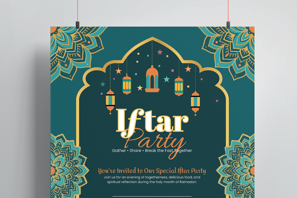 Creative Iftar Party Flyer Template, a Flyer Template by MightyDesign (Photo 2 of 8)