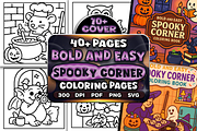 Bold Easy Spooky Corner Pages Bundle, a Seasonal Illustration by Craftsbeefy (Thumbnail 1 of 4)