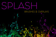 Water Splash Brushes & Overlays, a Brush Add-On by Design Aesthetic (Thumbnail 1 of 6)