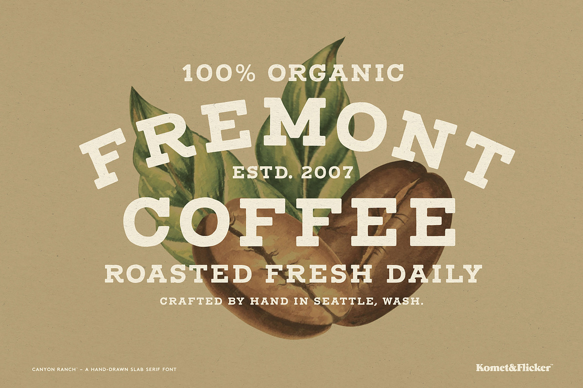 Canyon Ranch - A Hand-Drawn Font, a Slab Serif Font by Komet & Flicker (Photo 7 of 15)