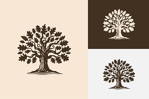 Rustic Oak Maple Banyan Tree logo, a Branding & Logo Template by funpixel