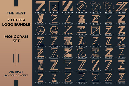 Letter Z Logo Bundle ZZ Monogram Set