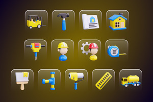 Construction 3D Icon