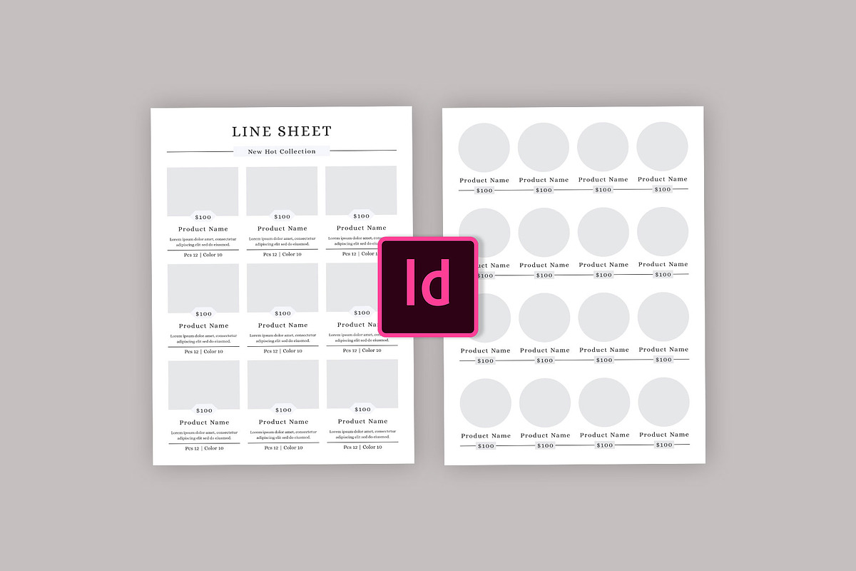 Line Sheet For Wholesale Template, a Stationery Template by Design Zone