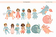Princess & Fairy Tale Vector Clipart, a Decorative Illustration by Jenny Quince (Thumbnail 11 of 15)