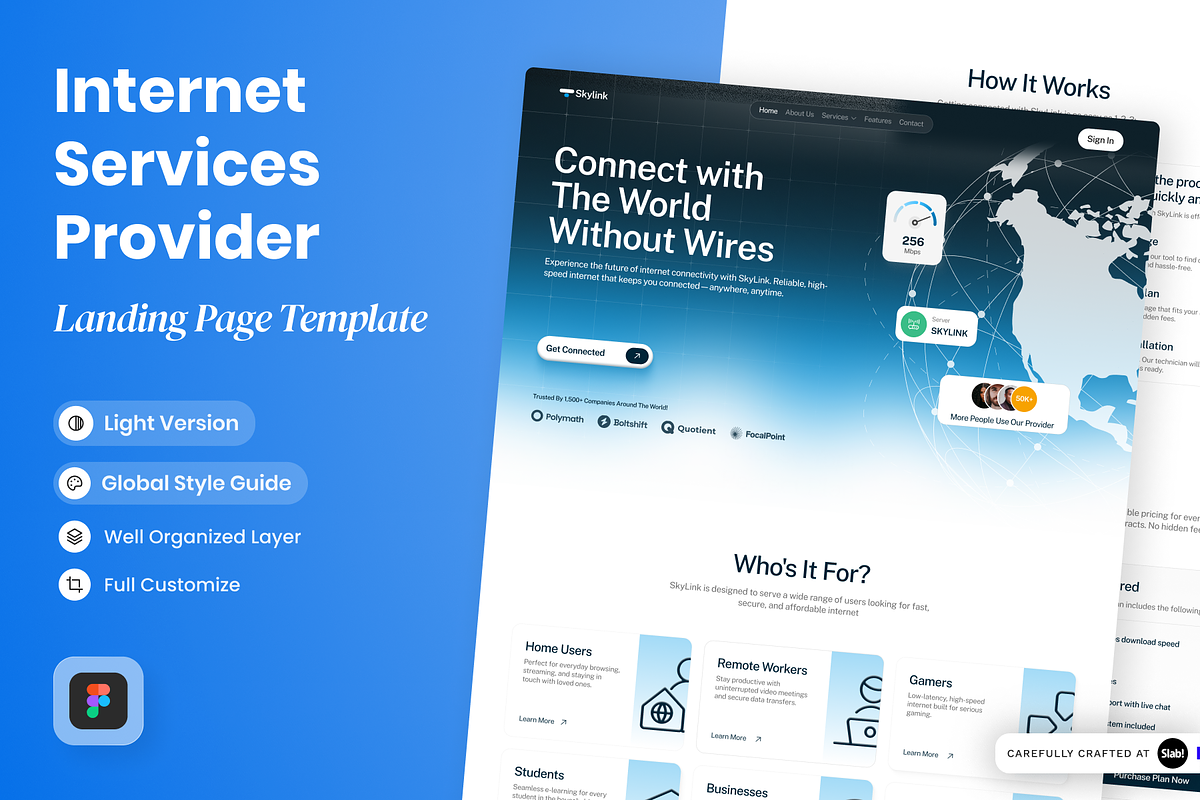 Skylink - Internet Service Provider, a Websites & App Template by SLAB! Design (Photo 1 of 4)