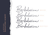 Bombalurina Script (4 Fonts), a Script Font by Sarid Ezra (Thumbnail 5 of 9)
