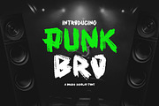 Punkbro- Brush Display Font, a Handwritten Font by Samtiv Studio (Thumbnail 1 of 7)