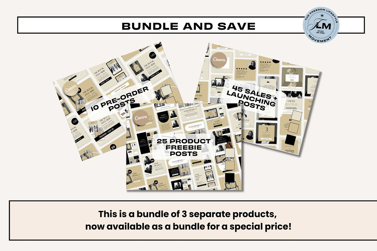 80 Launch Posts - Luxury CEO, a Social Media Template by Freedom Business Shop (Photo 4 of 11)