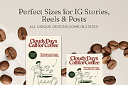 30 Coffee Instagram Posts & Stories, a Social Media Template by createwithsarina (Thumbnail 6 of 6)