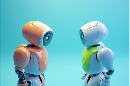 Smalll robotic speaking. Generate Ai, a Technology Photo by Ylivdesign