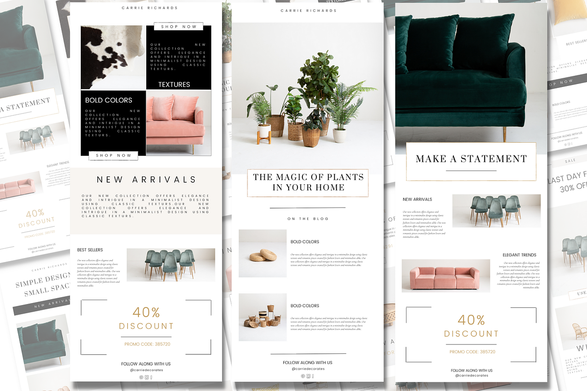 Carrie Newsletter Template, a Marketing Template by The Edits Shop (Photo 4 of 9)