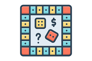 Monopoly hasbro color icon, a Duotone Icon by Creative priyanka