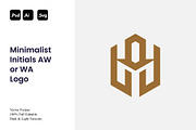 Minimalist Initials AW or WA Logo, a Branding & Logo Template by Luxury Logos (Thumbnail 1 of 4)