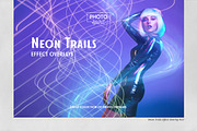 Neon Trails Overlays Effect, an Action Add-On by PhotoSpirit (Thumbnail 1 of 8)