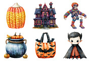 Watercolor Vintage Knitted Halloween, an Illustration by Daily.Designs (Thumbnail 4 of 5)