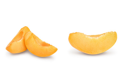apricot fruit slices isolated on, a Food & Drink Photo by NataPhoto