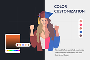 Flat College Characters, a Duotone Icon by Prosymbols (Thumbnail 3 of 7)