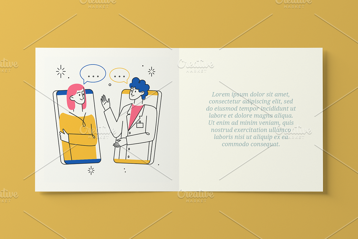 Online therapy illustrations, a Healthcare Illustration by ZP Design (Photo 7 of 8)