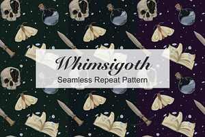 Whimsigoth Seamless Repeat Pattern