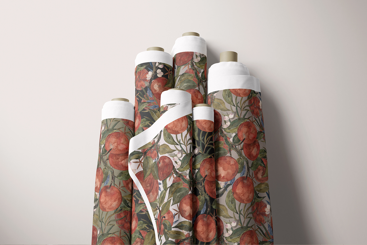 Pattern Oranges, a Decorative Illustration by PASHKOVA (Photo 7 of 15)