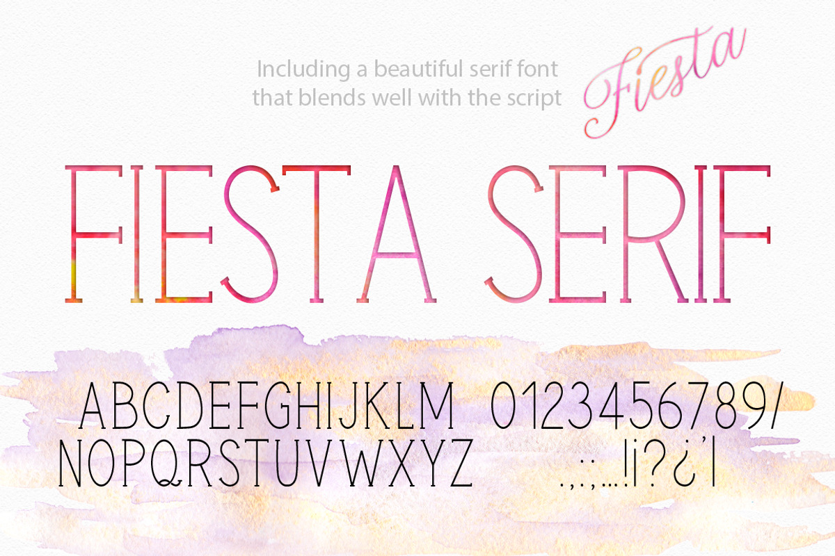 Fiesta. Font Duo. + Bonuses preview 6