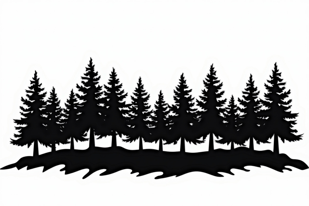 Pine Forest Silhouette Bundle, a Graphic by Creativeshirt (Photo 5 of 14)