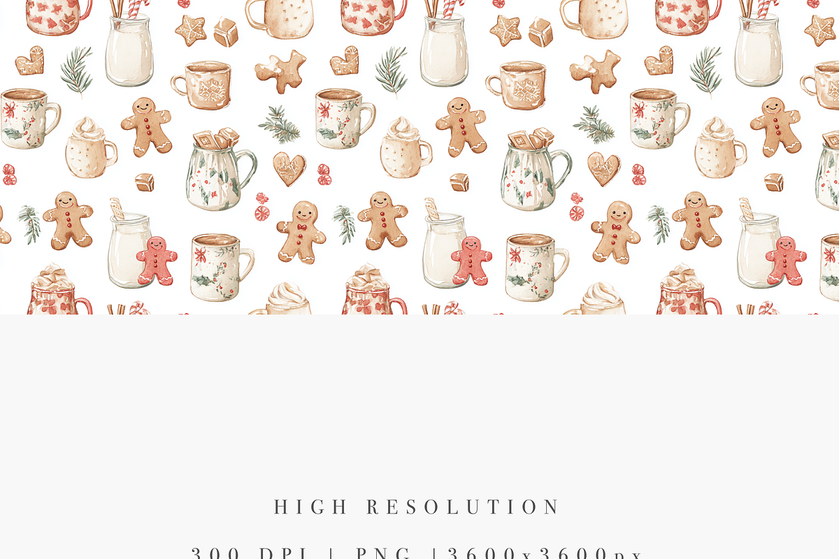 Christmas Cocoa Seamless Pattern, an Illustration by Pati Charm Studio (Photo 4 of 7)