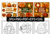 Bold and Easy Cozy Autumn Coloring, a Seasonal Illustration by Coco Bloom (Thumbnail 2 of 3)