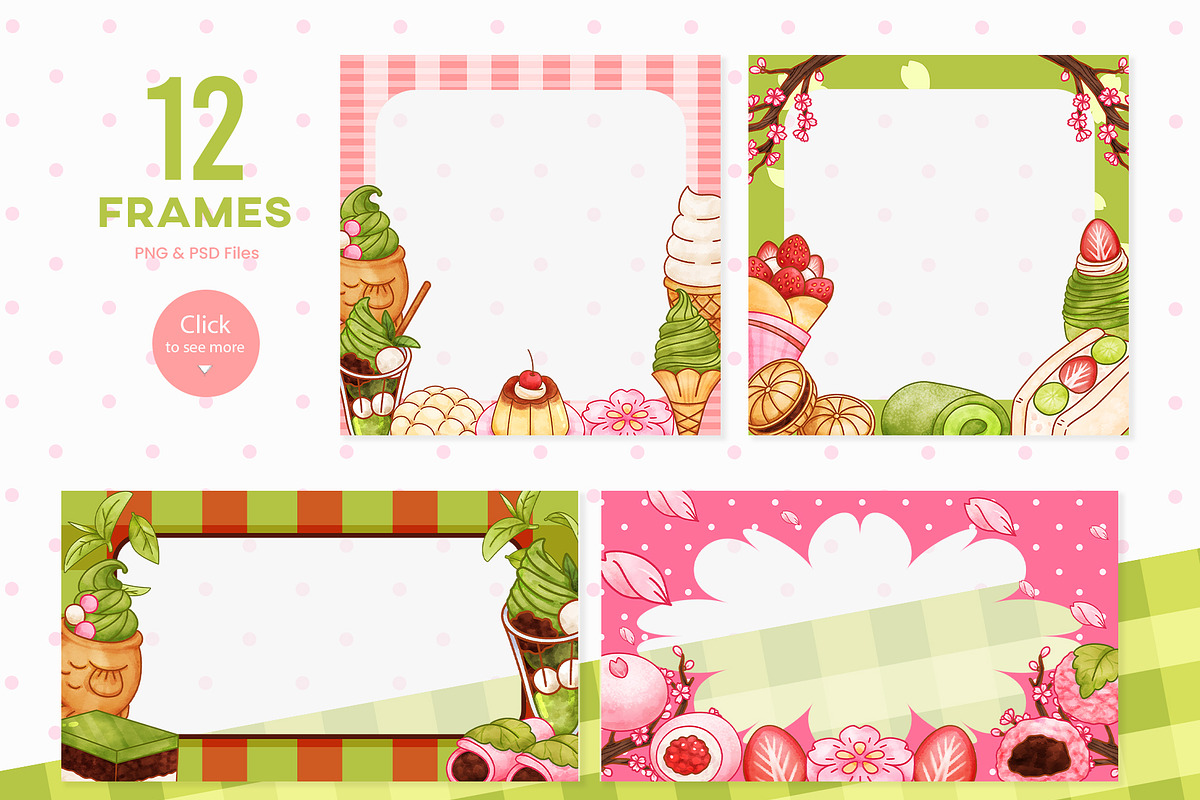 Japanese Desserts Sweet Treats, a Food Illustration by CreativeValuation (Photo 4 of 12)